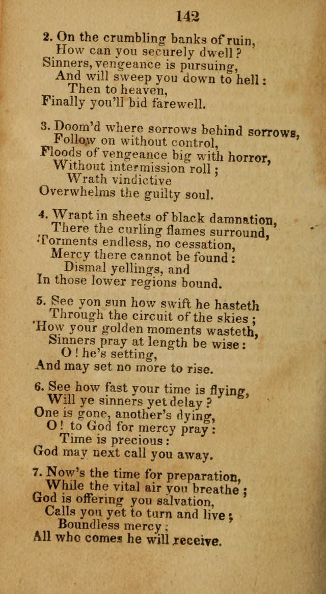 Social and Camp-meeting Songs, for the Pious (9th ed. enl.) page 142