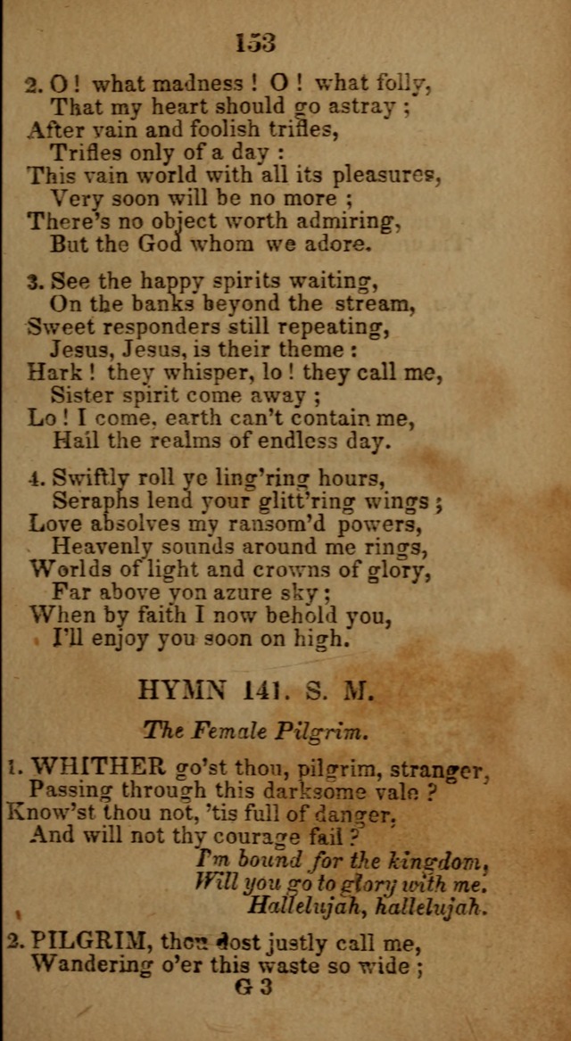 Social and Camp-meeting Songs, for the Pious (9th ed. enl.) page 153
