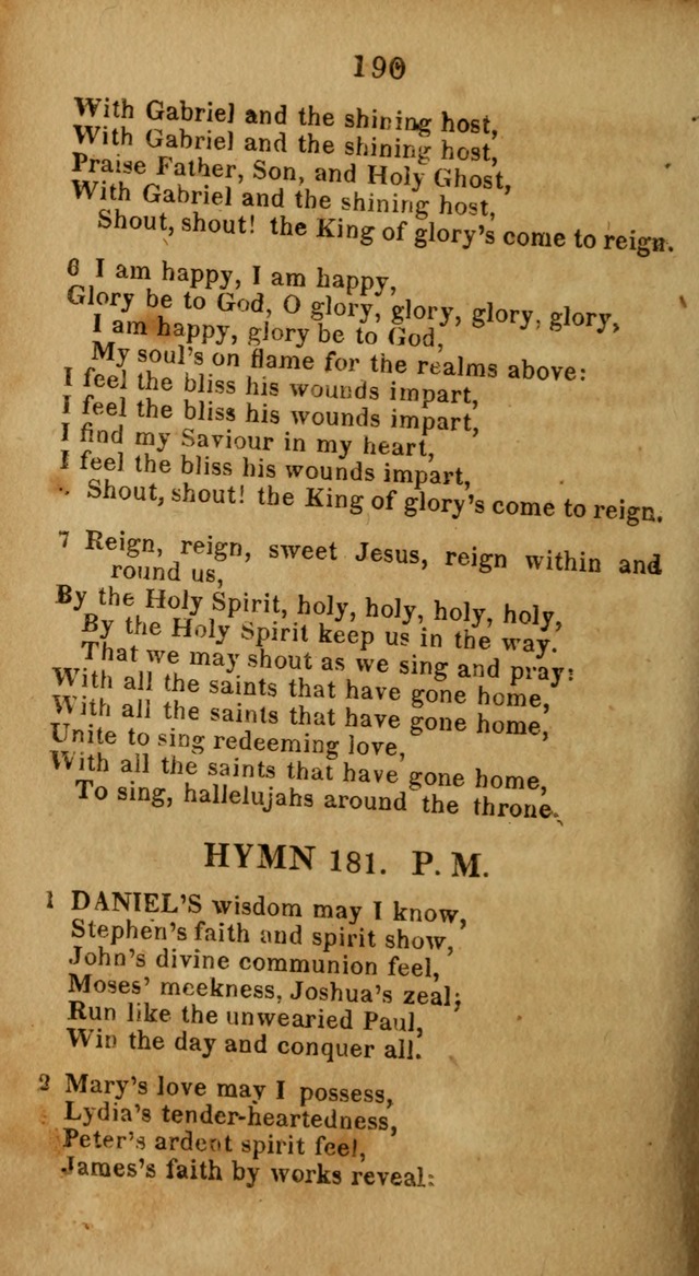 Social and Camp-meeting Songs, for the Pious (9th ed. enl.) page 190