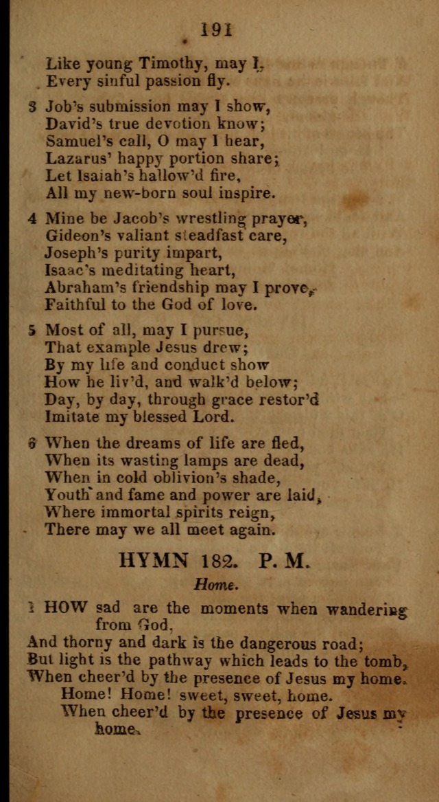 Social and Camp-meeting Songs, for the Pious (9th ed. enl.) page 191