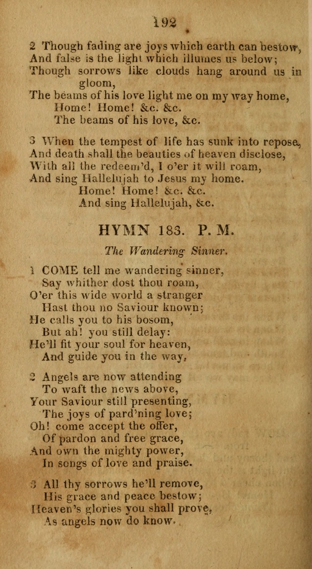 Social and Camp-meeting Songs, for the Pious (9th ed. enl.) page 192