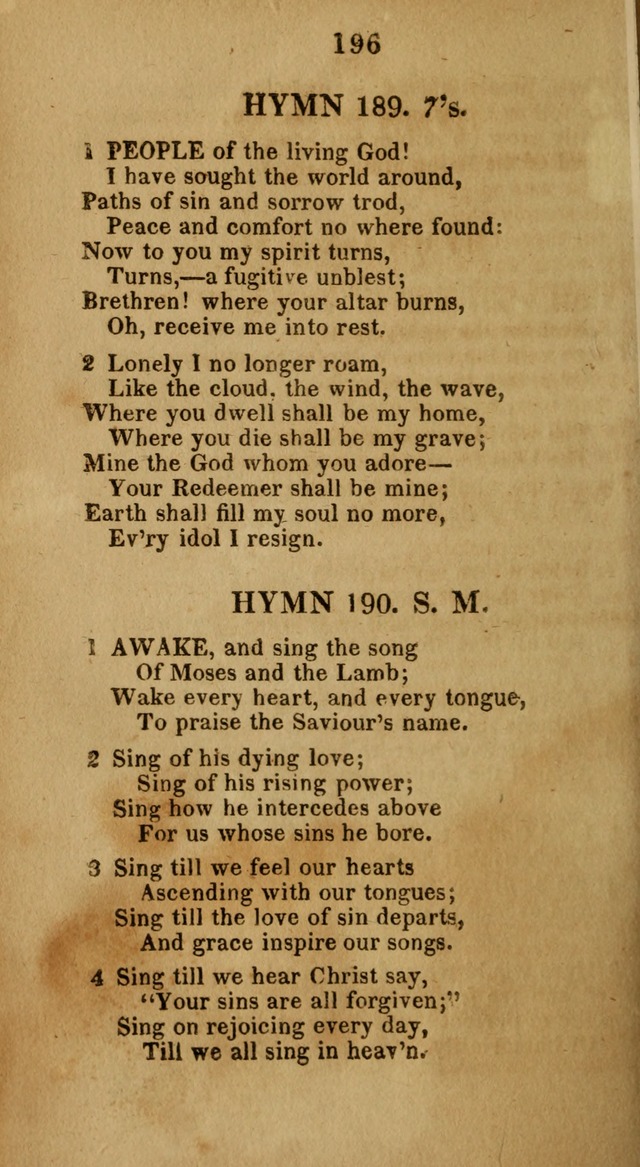 Social and Camp-meeting Songs, for the Pious (9th ed. enl.) page 196