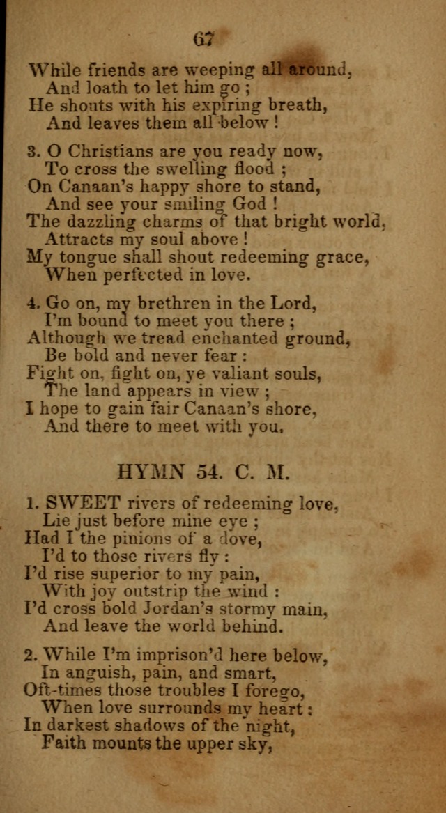 Social and Camp-meeting Songs, for the Pious (9th ed. enl.) page 67