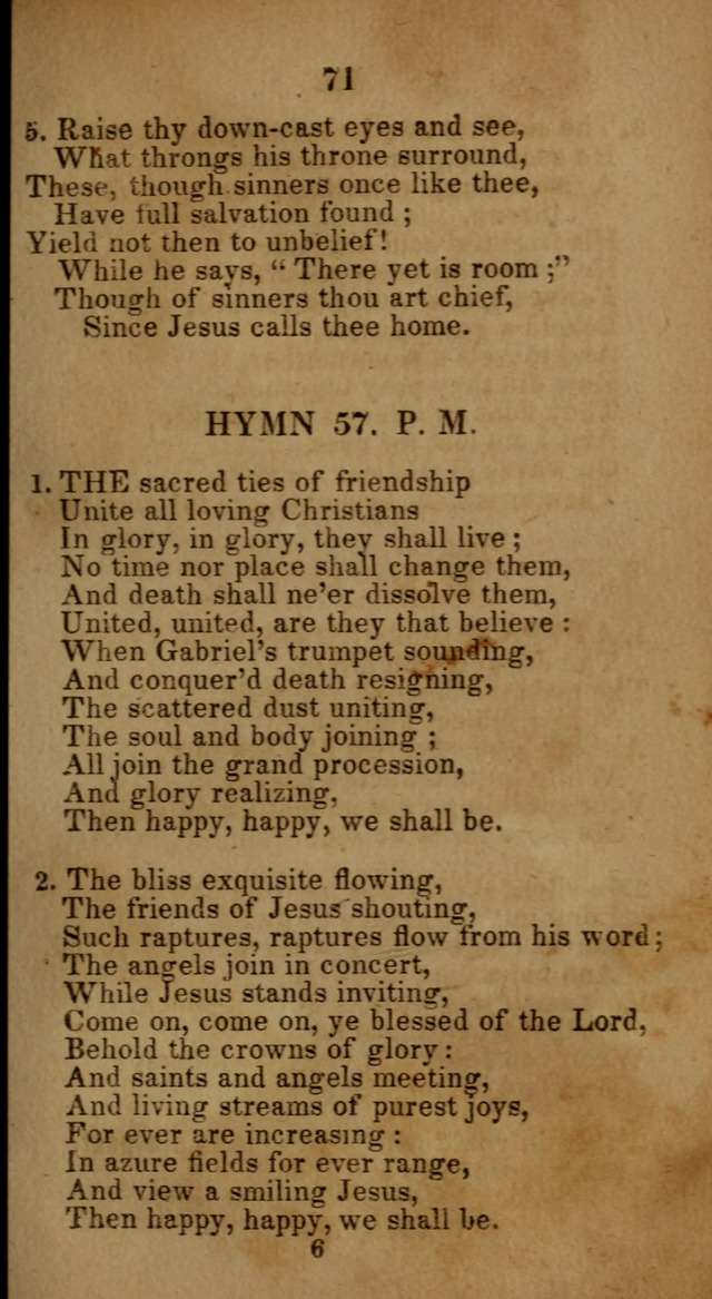 Social and Camp-meeting Songs, for the Pious (9th ed. enl.) page 71