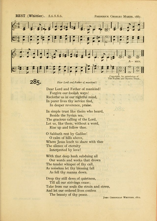 Services for Congregational Worship. The New Hymn and Tune Book page 295