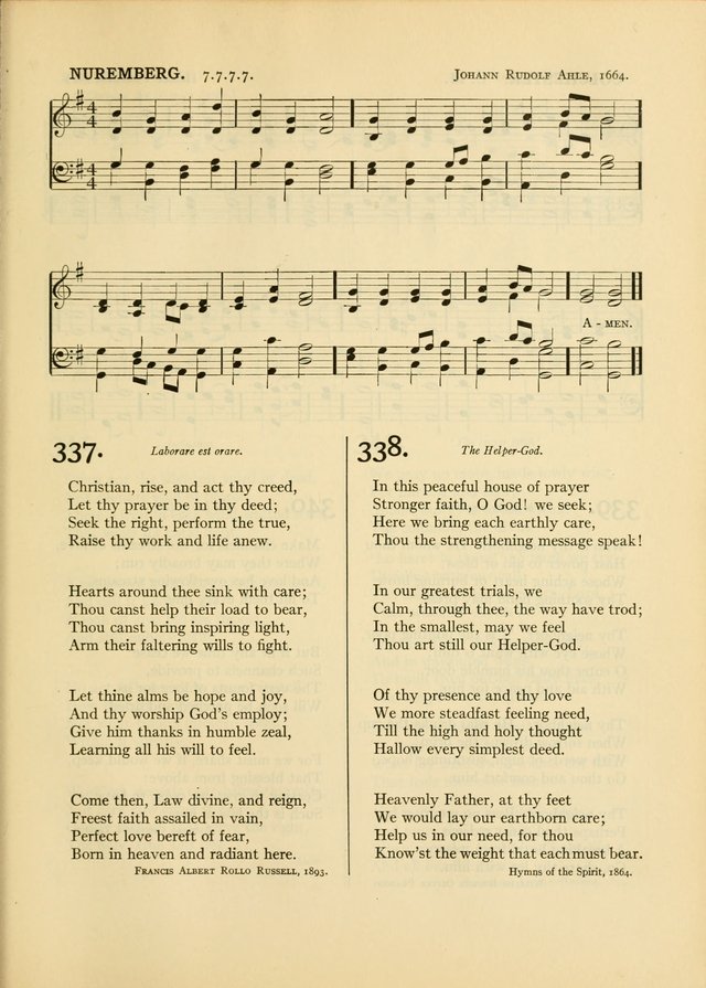 Services for Congregational Worship. The New Hymn and Tune Book page 331