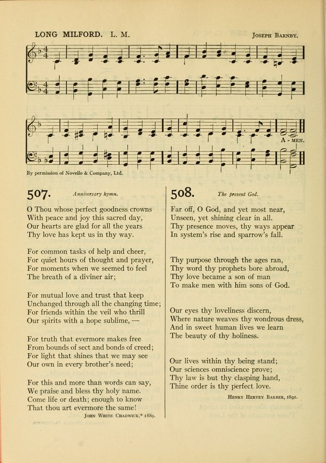 Services for Congregational Worship. The New Hymn and Tune Book page 450