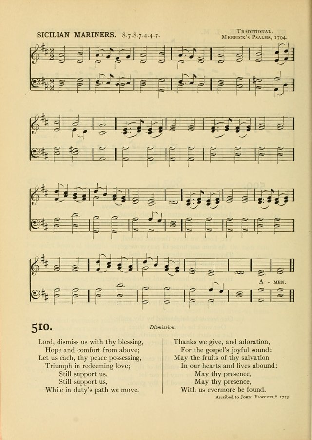 Services for Congregational Worship. The New Hymn and Tune Book page 452