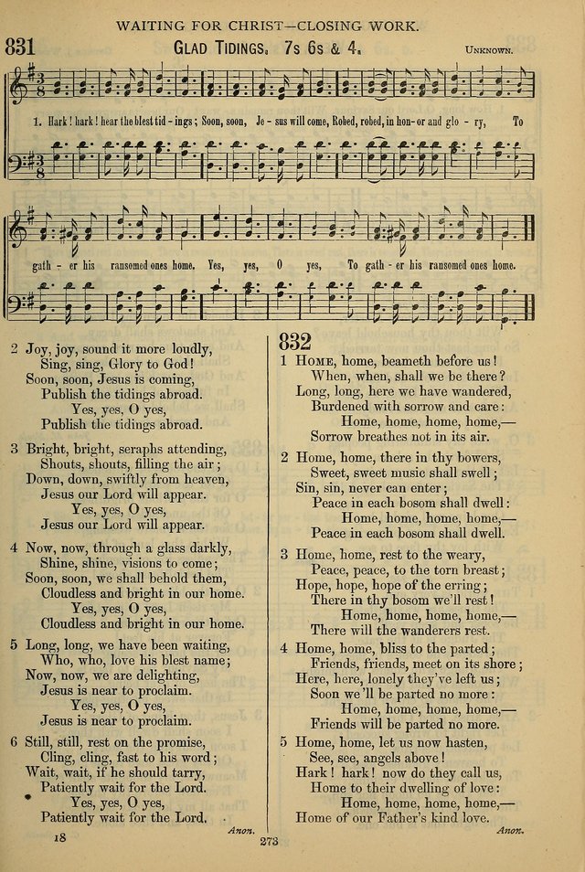 The Seventh-Day Adventist Hymn and Tune Book: for use in divine worship page 273
