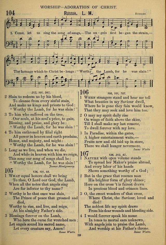 The Seventh-Day Adventist Hymn and Tune Book: for use in divine worship page 39