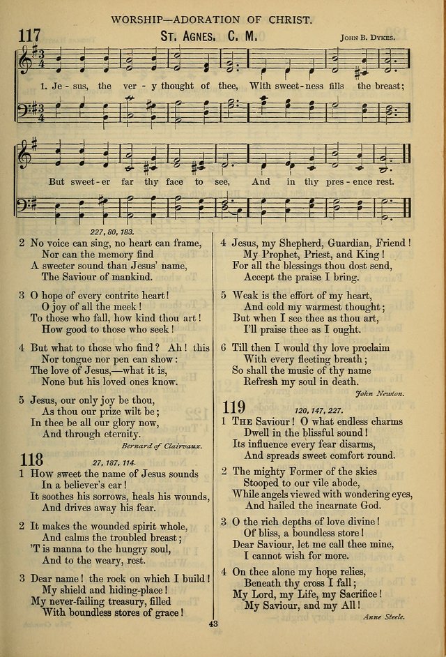 The Seventh-Day Adventist Hymn and Tune Book: for use in divine worship page 43