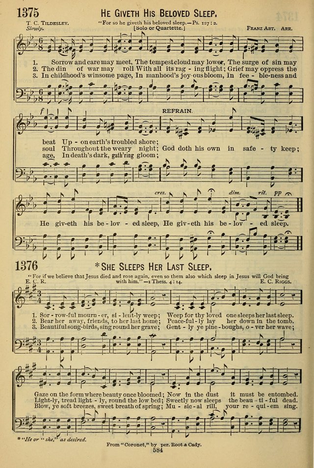 The Seventh-Day Adventist Hymn and Tune Book: for use in divine worship page 584