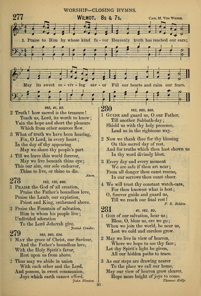 The Seventh-Day Adventist Hymn and Tune Book: for use in divine worship page 91