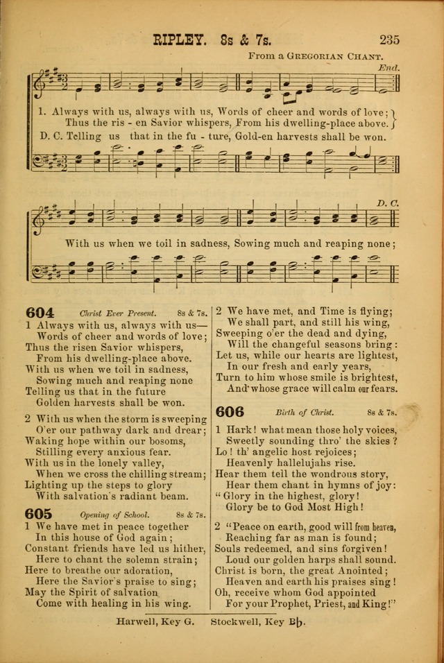 Songs of Devotion for Christian Assocations: a collection of psalms, hymns, spiritual songs, with music for chuch services, prayer and conference meetings, religious conventions, and family worship. page 235