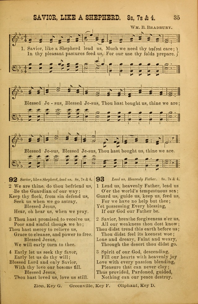 Songs of Devotion for Christian Assocations: a collection of psalms, hymns, spiritual songs, with music for chuch services, prayer and conference meetings, religious conventions, and family worship. page 35