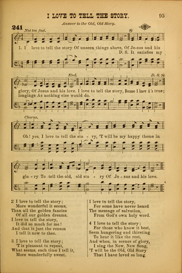 Songs of Devotion for Christian Assocations: a collection of psalms, hymns, spiritual songs, with music for chuch services, prayer and conference meetings, religious conventions, and family worship. page 95