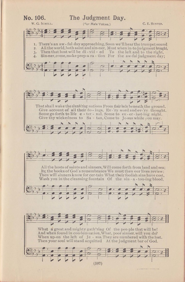 Salvation Echoes: a new collection of spiritual songs; hymning the tidings of full salvation page 107