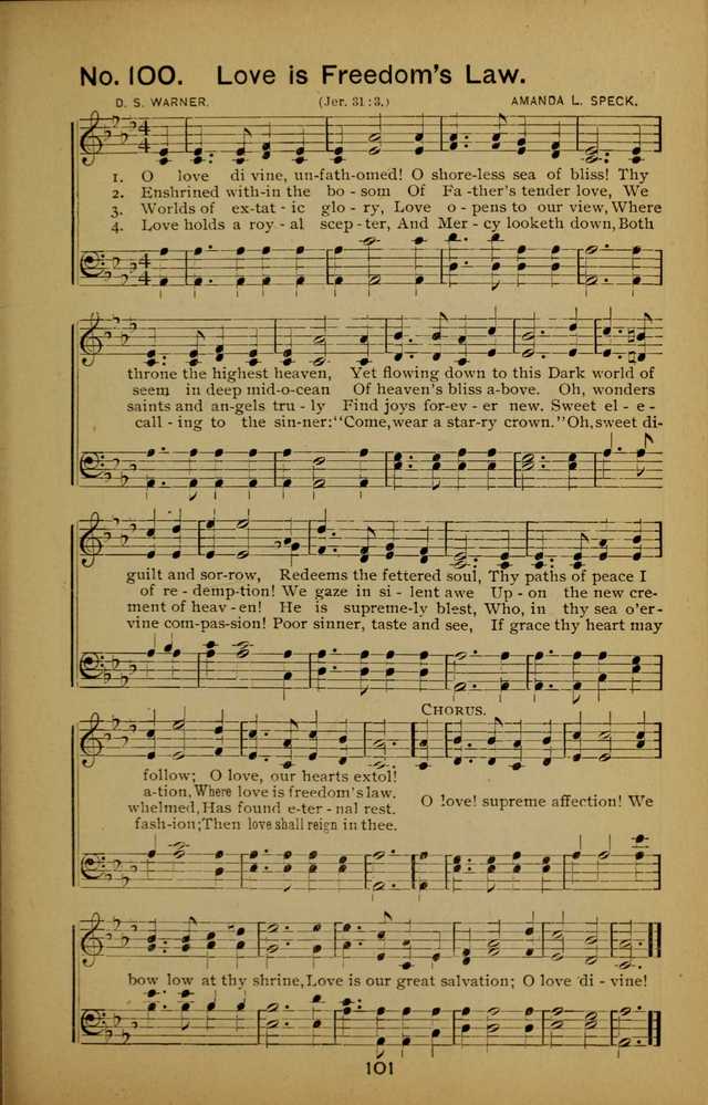 Songs of the Evening Light: for Sunday schools, missionary and revival meetings and gospel work in general page 101