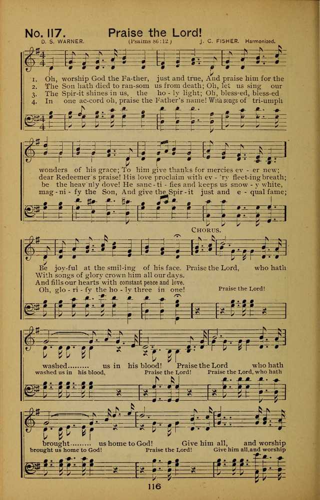 Songs of the Evening Light: for Sunday schools, missionary and revival meetings and gospel work in general page 116