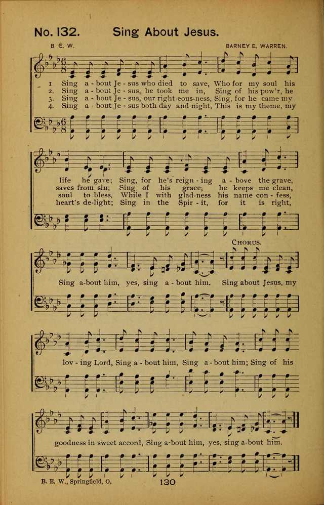 Songs of the Evening Light: for Sunday schools, missionary and revival meetings and gospel work in general page 130
