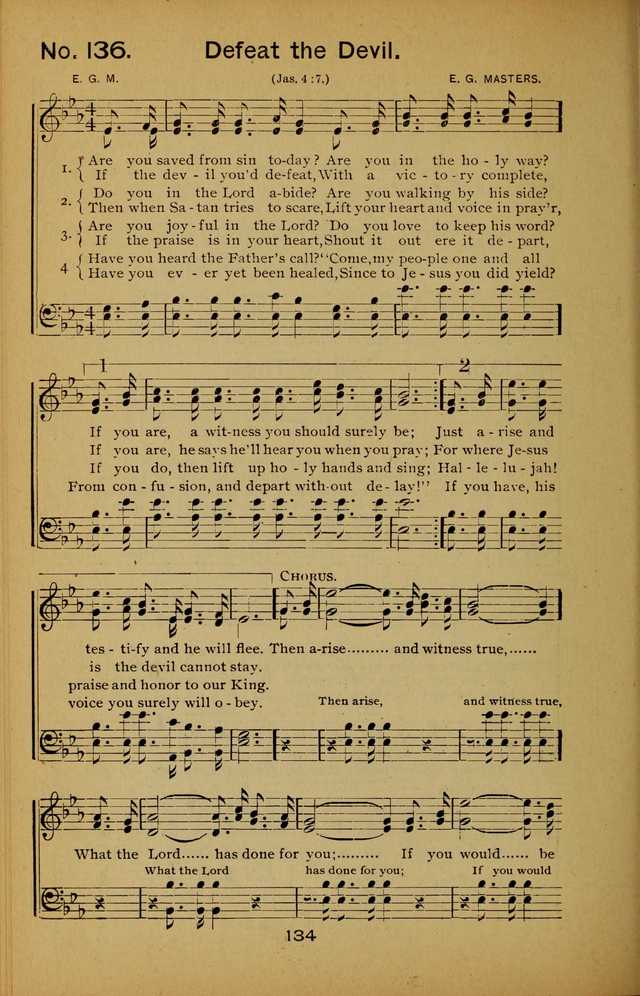Songs of the Evening Light: for Sunday schools, missionary and revival meetings and gospel work in general page 134