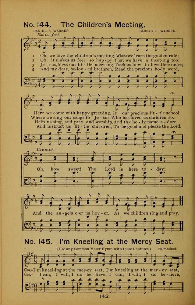 Songs of the Evening Light: for Sunday schools, missionary and revival meetings and gospel work in general page 142