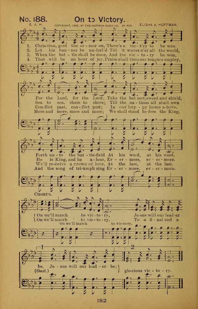 Songs of the Evening Light: for Sunday schools, missionary and revival meetings and gospel work in general page 182