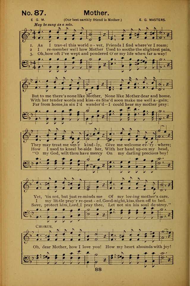 Songs of the Evening Light: for Sunday schools, missionary and revival meetings and gospel work in general page 88