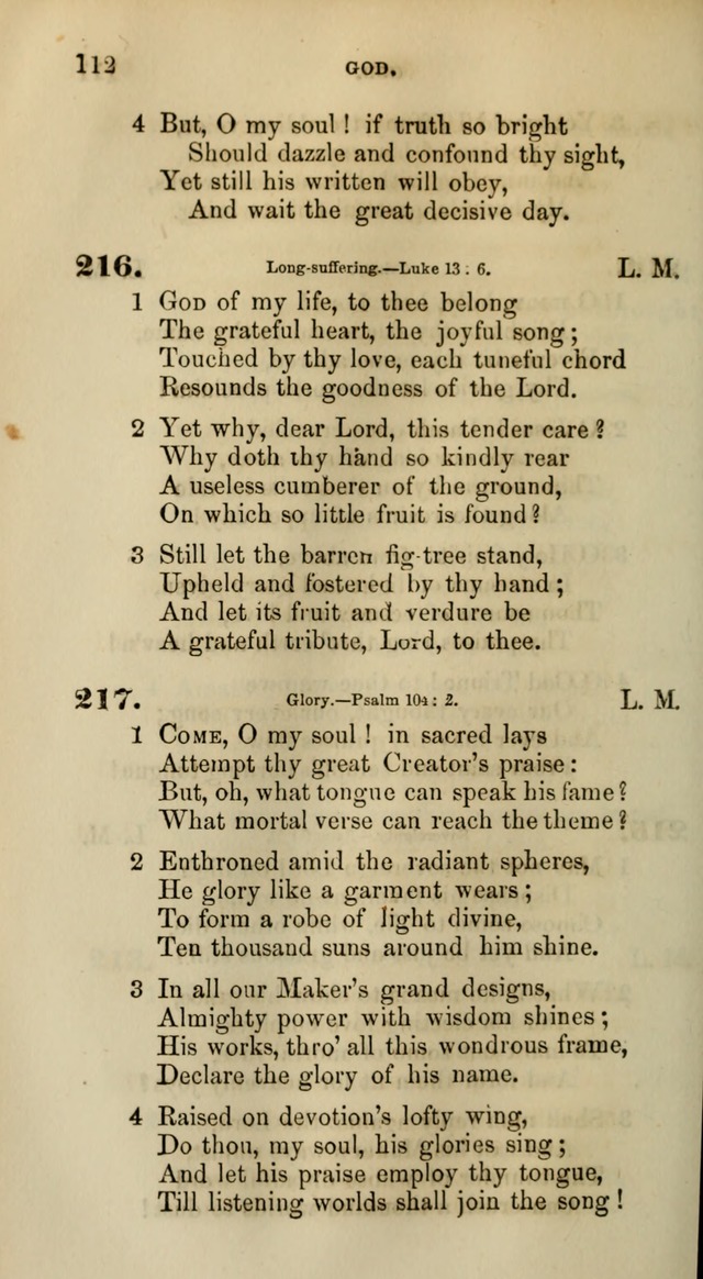 Songs for the Sanctuary; or, Psalms and Hymns for Christian Worship (Words only) page 112