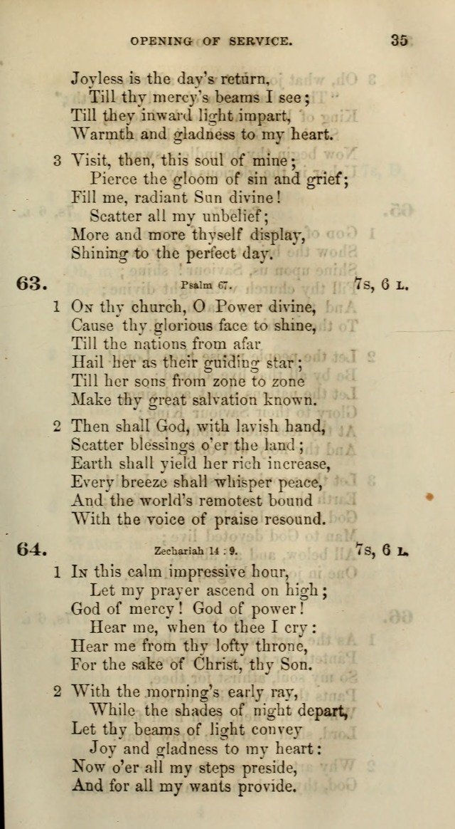 Songs for the Sanctuary; or, Psalms and Hymns for Christian Worship (Words only) page 35