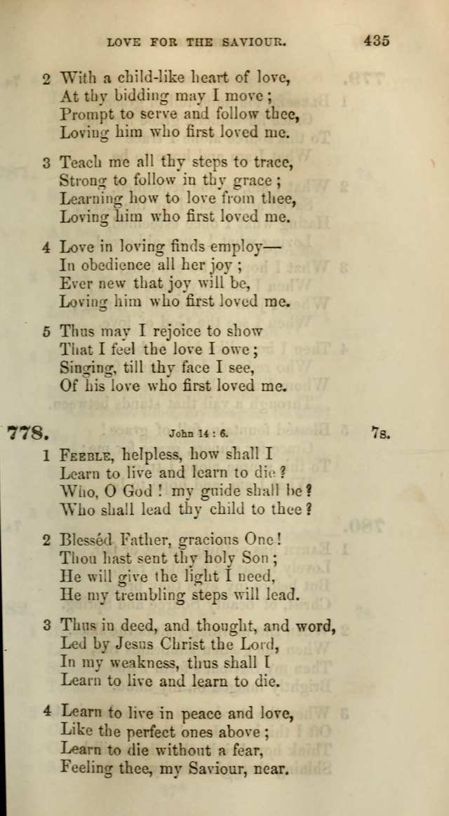 Songs for the Sanctuary; or, Psalms and Hymns for Christian Worship (Words only) page 435