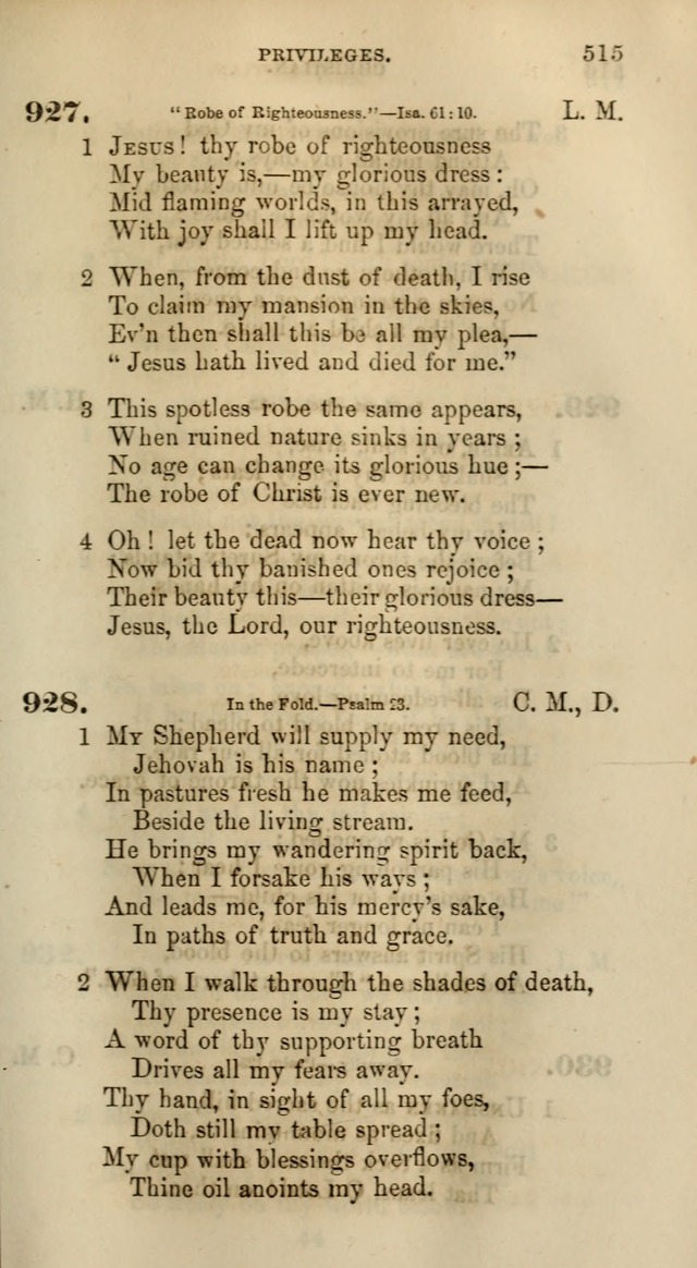 Songs for the Sanctuary; or, Psalms and Hymns for Christian Worship (Words only) page 515