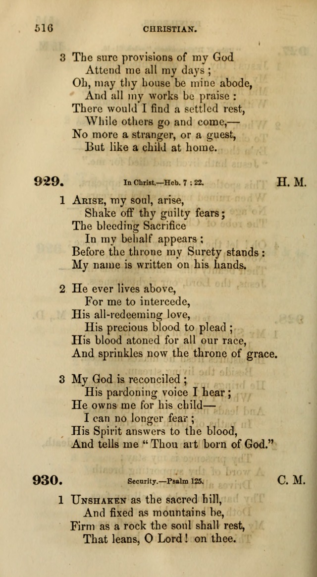 Songs for the Sanctuary; or, Psalms and Hymns for Christian Worship (Words only) page 516