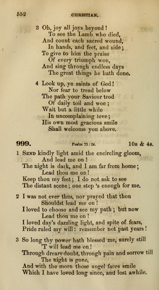 Songs for the Sanctuary; or, Psalms and Hymns for Christian Worship (Words only) page 552