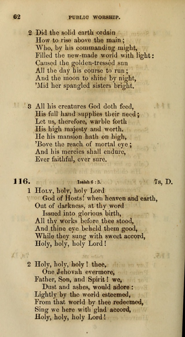 Songs for the Sanctuary; or, Psalms and Hymns for Christian Worship (Words only) page 62