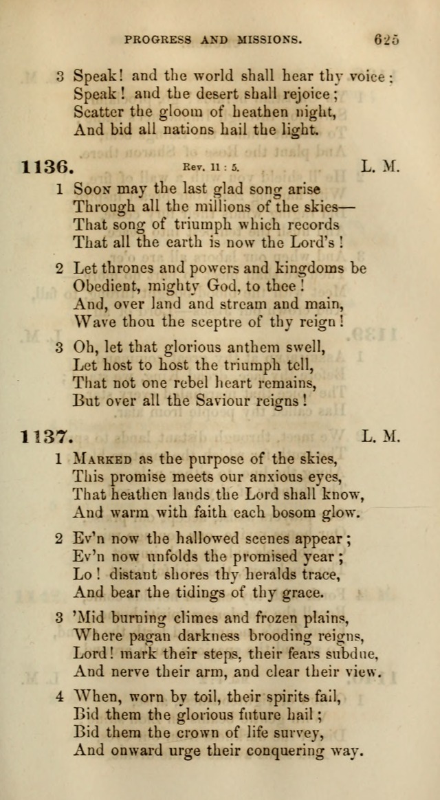 Songs for the Sanctuary; or, Psalms and Hymns for Christian Worship (Words only) page 625