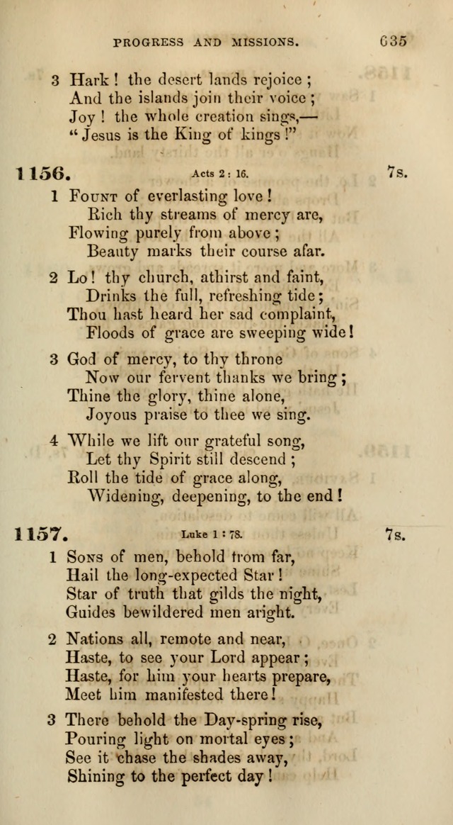 Songs for the Sanctuary; or, Psalms and Hymns for Christian Worship (Words only) page 635