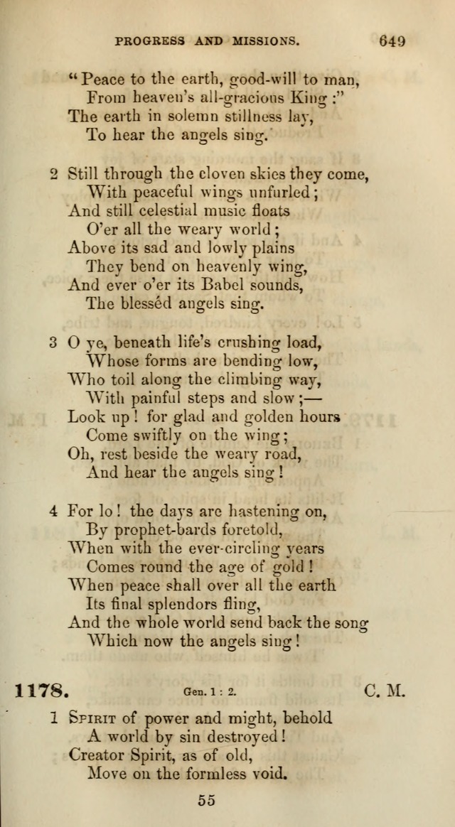 Songs for the Sanctuary; or, Psalms and Hymns for Christian Worship (Words only) page 649