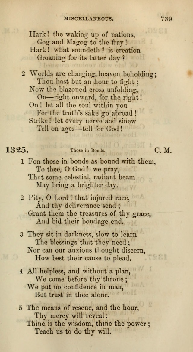 Songs for the Sanctuary; or, Psalms and Hymns for Christian Worship (Words only) page 739