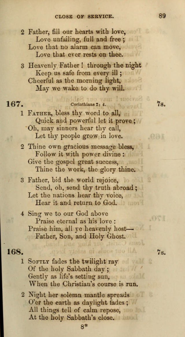 Songs for the Sanctuary; or, Psalms and Hymns for Christian Worship (Words only) page 89