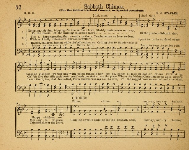 Sparkling Gems Nos.1 & 2 Combined: a new and choice collection of music for Sabbath schools, temperance, and social meetings page 52
