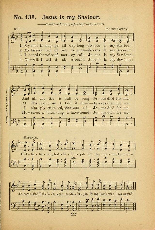 Select Gems: a choice collection of popular hymns and music for use in prayer meetings, the home and Sunday schools page 117