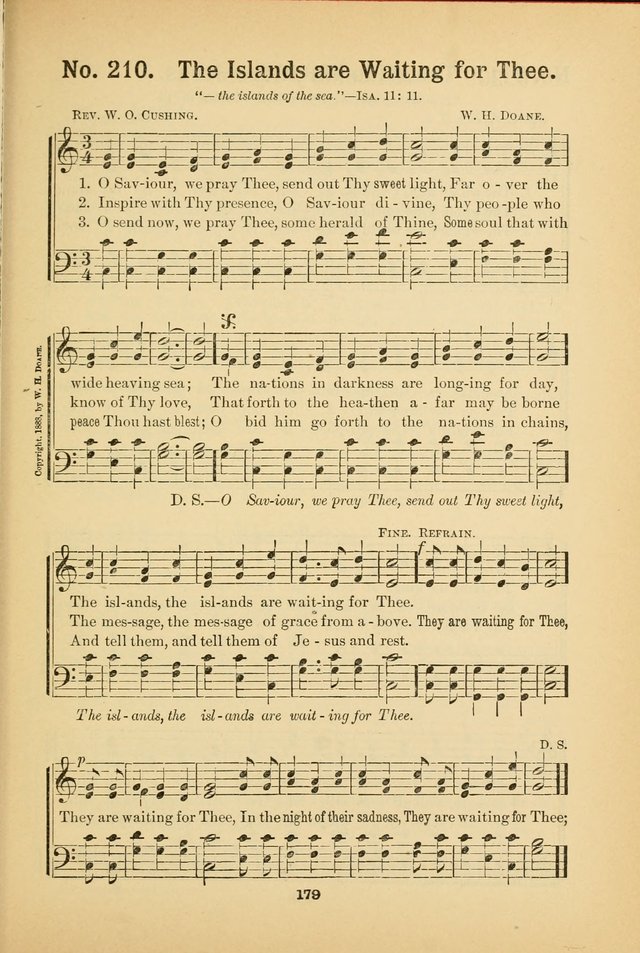 Select Gems: a choice collection of popular hymns and music for use in prayer meetings, the home and Sunday schools page 179