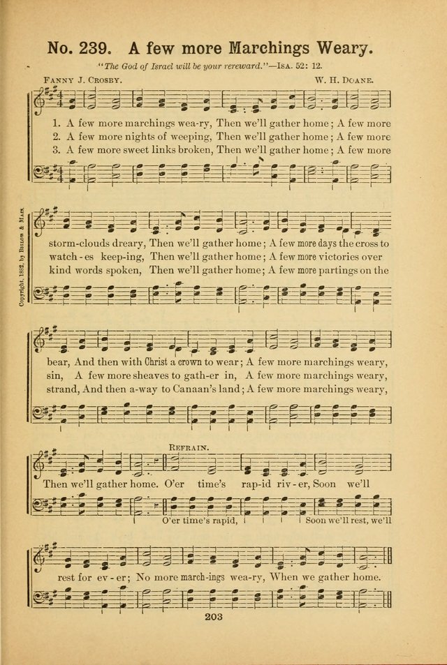 Select Gems: a choice collection of popular hymns and music for use in prayer meetings, the home and Sunday schools page 203