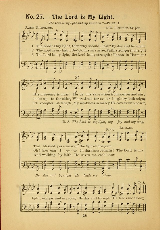 Select Gems: a choice collection of popular hymns and music for use in prayer meetings, the home and Sunday schools page 28