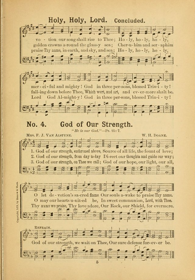 Select Gems: a choice collection of popular hymns and music for use in prayer meetings, the home and Sunday schools page 5