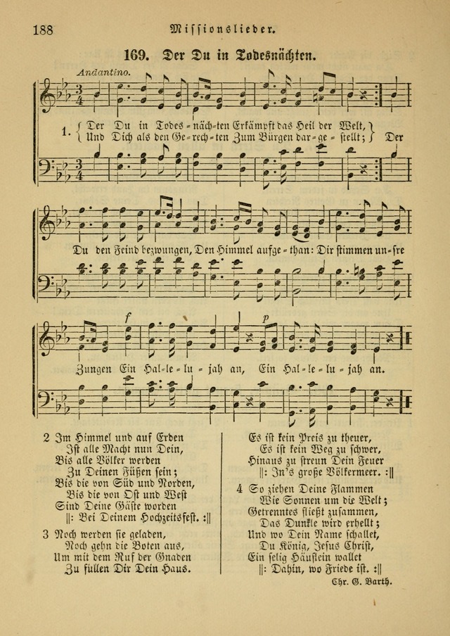 Sonntagsschul-Gesangbuch der Reformirten Kirche in den Vereinigten Staaten page 188