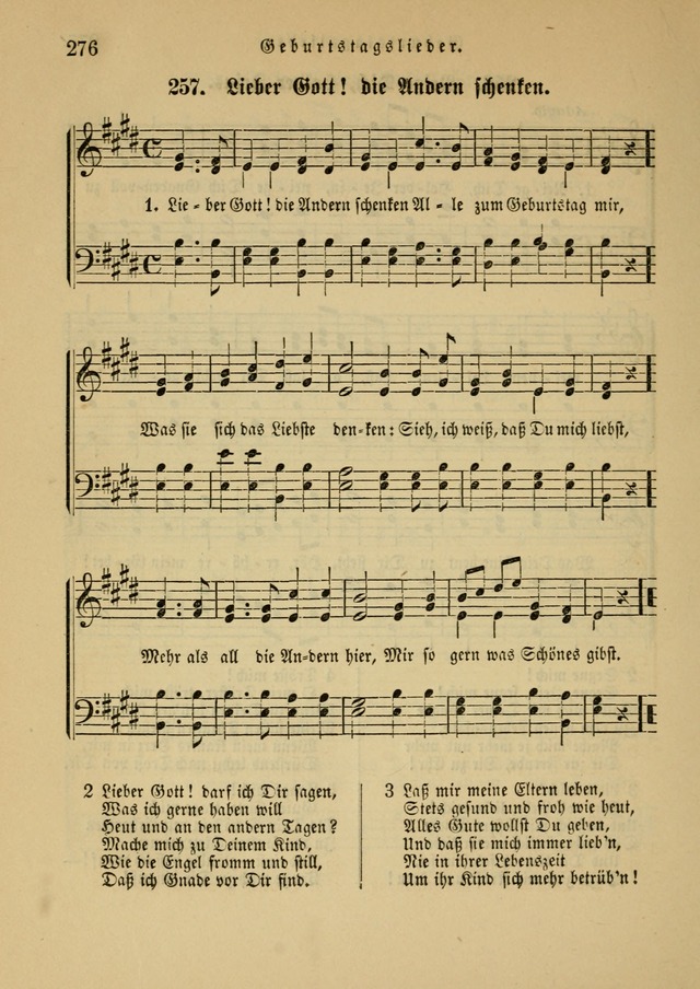 Sonntagsschul-Gesangbuch der Reformirten Kirche in den Vereinigten Staaten page 276