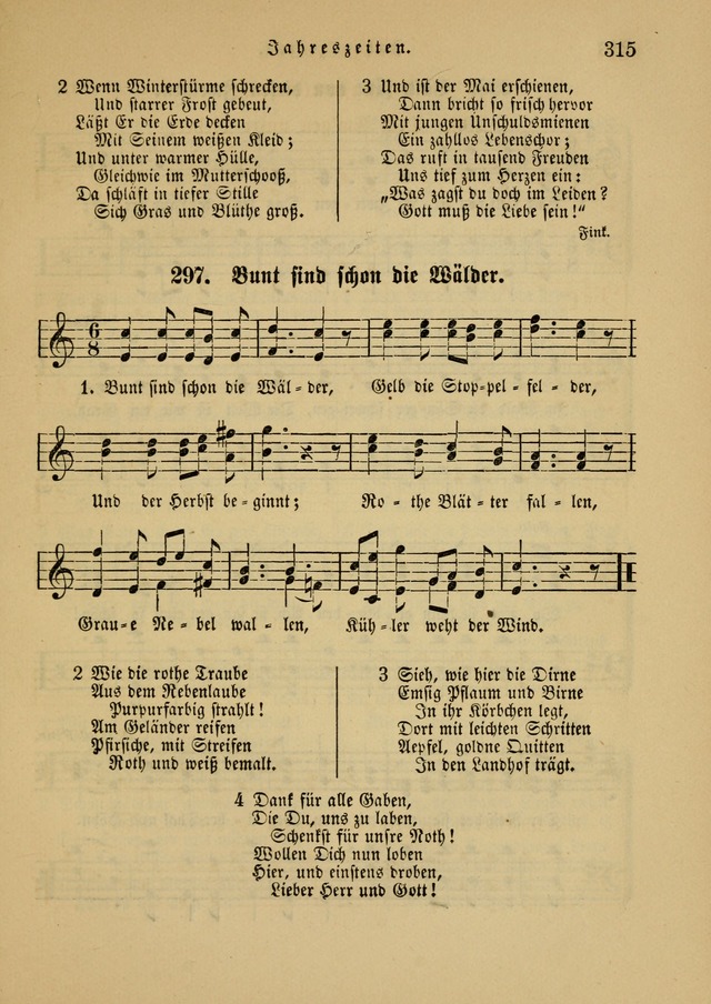 Sonntagsschul-Gesangbuch der Reformirten Kirche in den Vereinigten Staaten page 315
