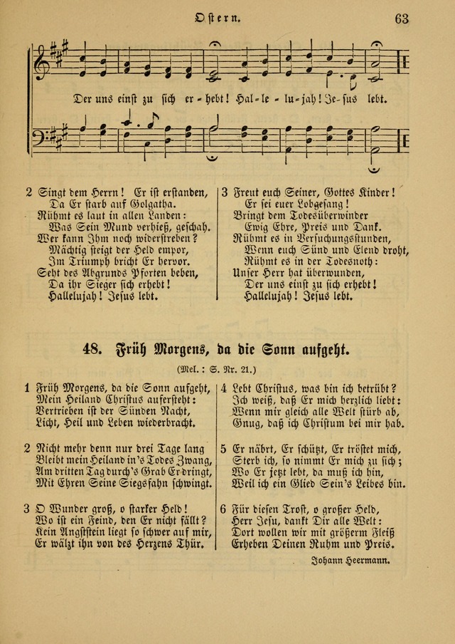 Sonntagsschul-Gesangbuch der Reformirten Kirche in den Vereinigten Staaten page 63